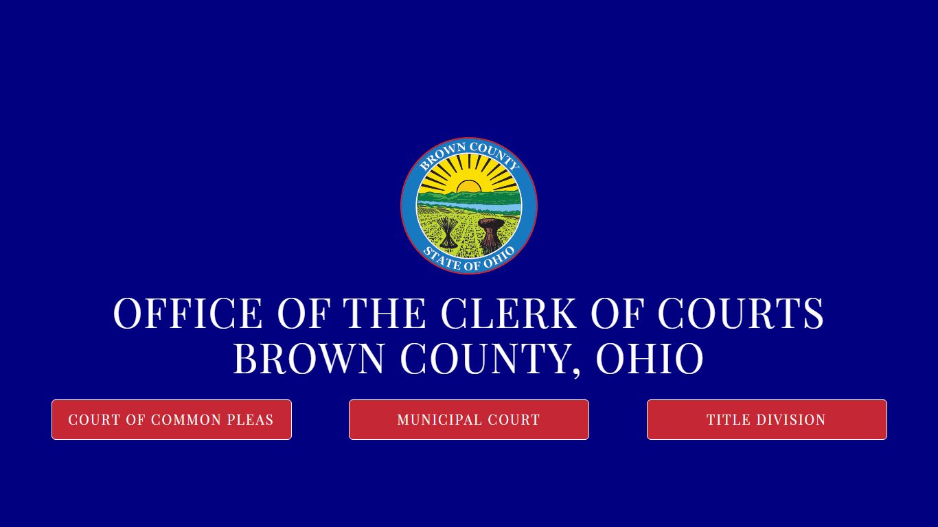 Clerk of Courts Brown County, Ohio